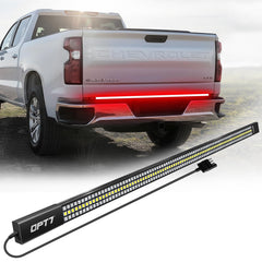 OPT7 Redline 60-Inch tailgate light bar rear view improves nighttime visibility