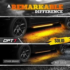 OPT7 Sidekick side marker light enhances daytime visibility along the truck.