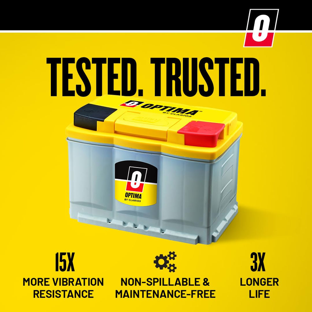 OPTIMA YELLOWTOP 800 CCA spec highlights strong cold-start capability.