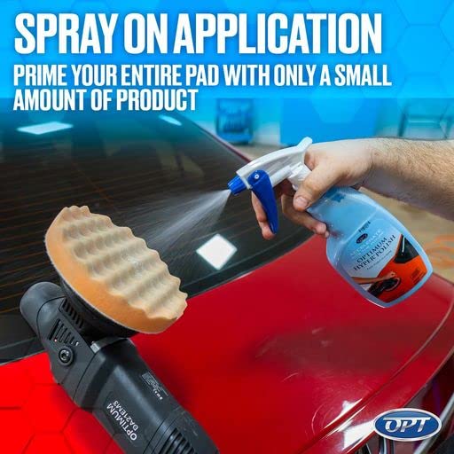 Optimum Hyper Polish swirl removal on panel demonstrates surface refinement and a brighter gloss.