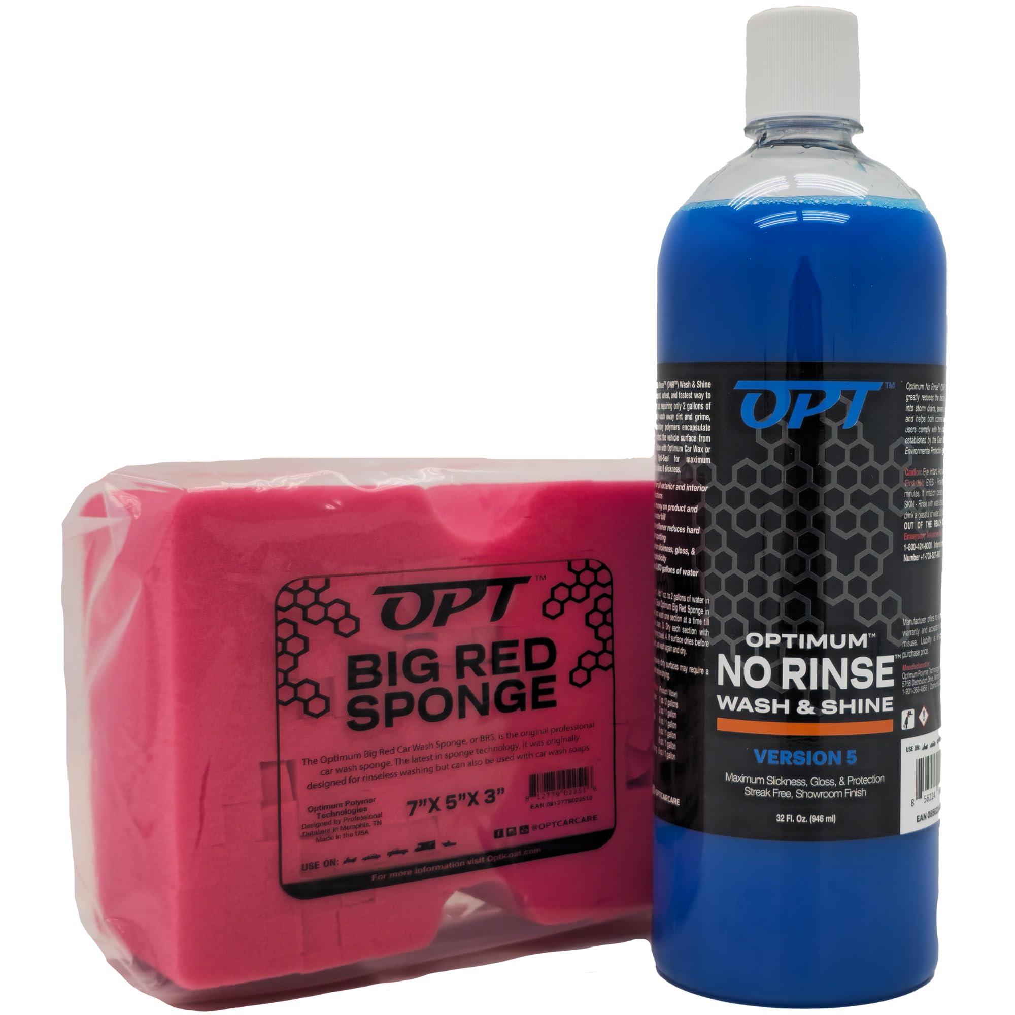 Optimum No Rinse Version 5 bottle being poured for quick rinseless wash