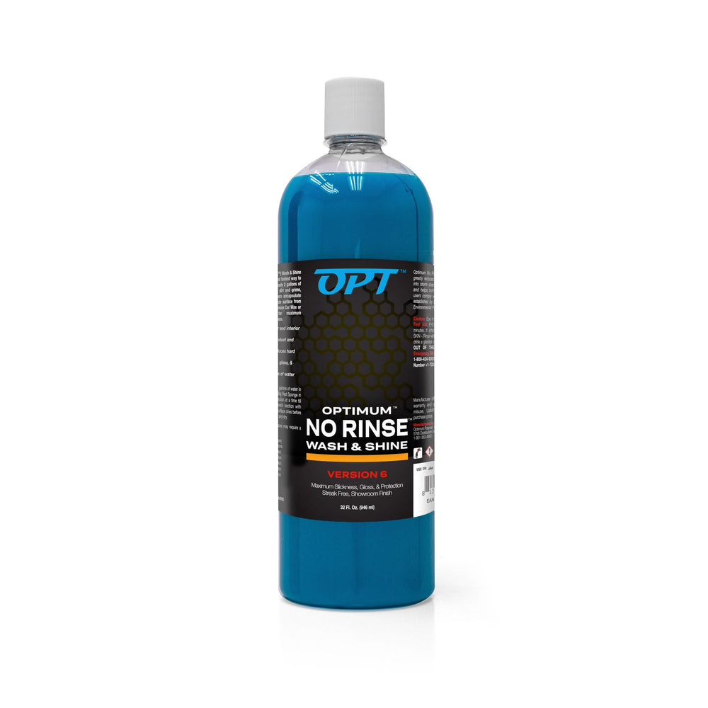 Optimum No Rinse Version 6 bottle pour for easy dilution and quick washes.