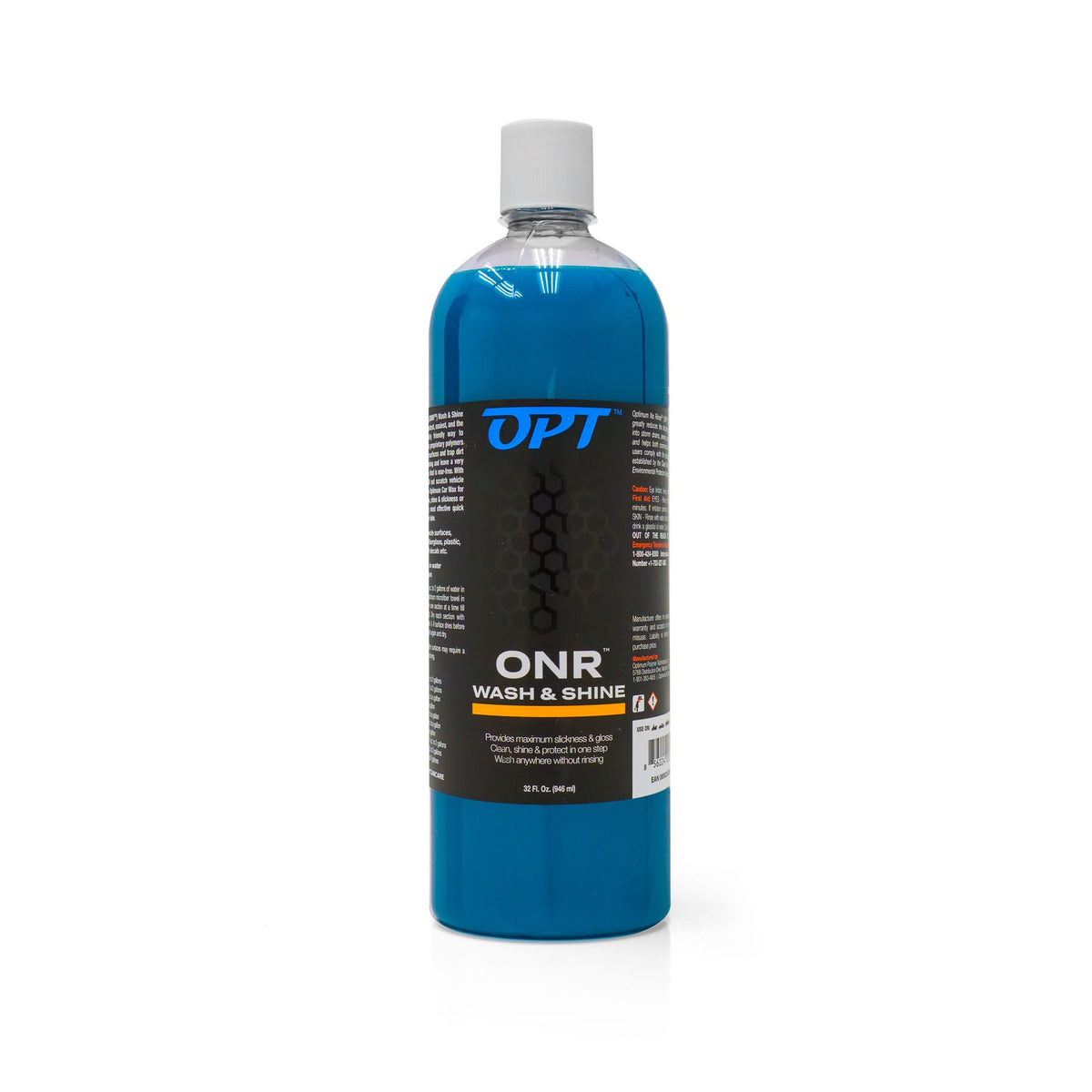 Optimum No Rinse Version 5 bottle pour enables controlled, eco-friendly car washing.