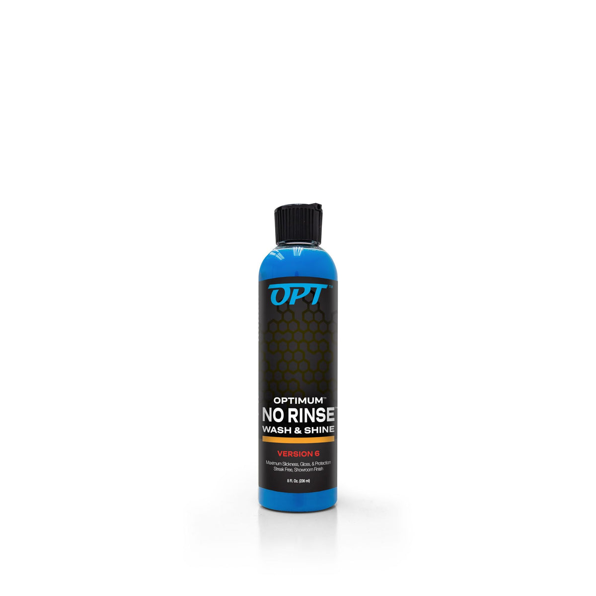 Optimum No Rinse Version 6 bottle pour for easy, mess-free dispensing.