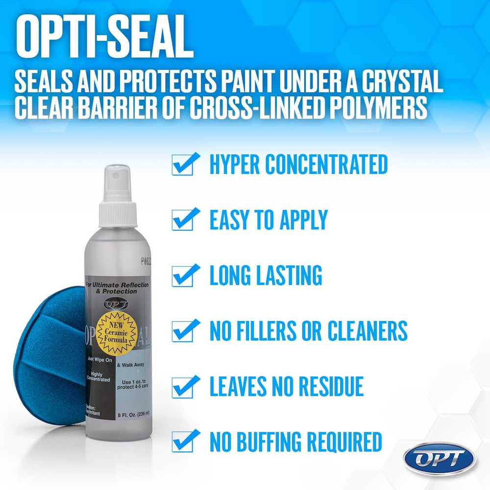 Optimum Opti-Seal delivers a streak-free shine after application.