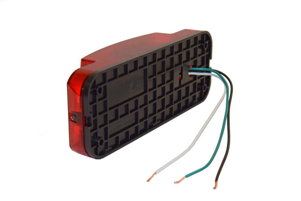 Optronics One tail light with durable black base housing for rugged RV use.