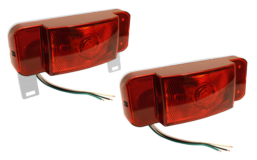 Optronics One LED tail light left side for surface mounting with white base.