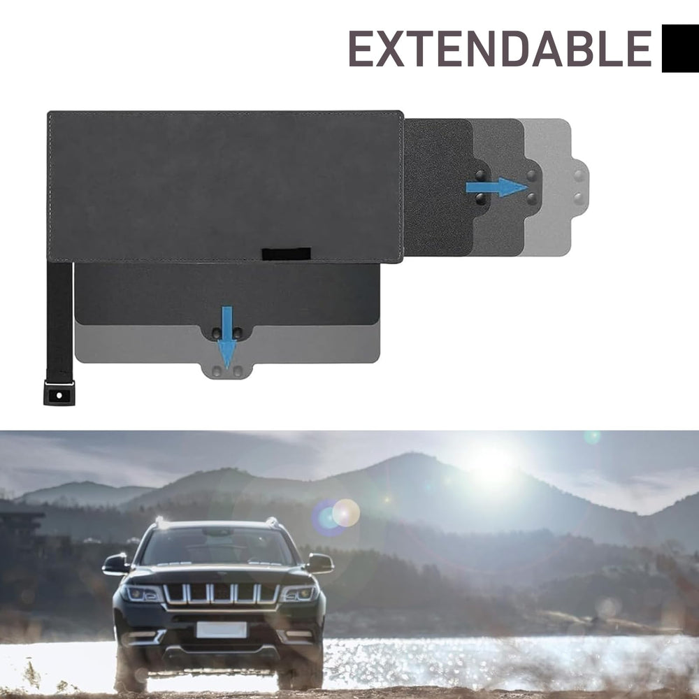 Opuweiy sun blocker protects interior from UV rays and heat exposure.