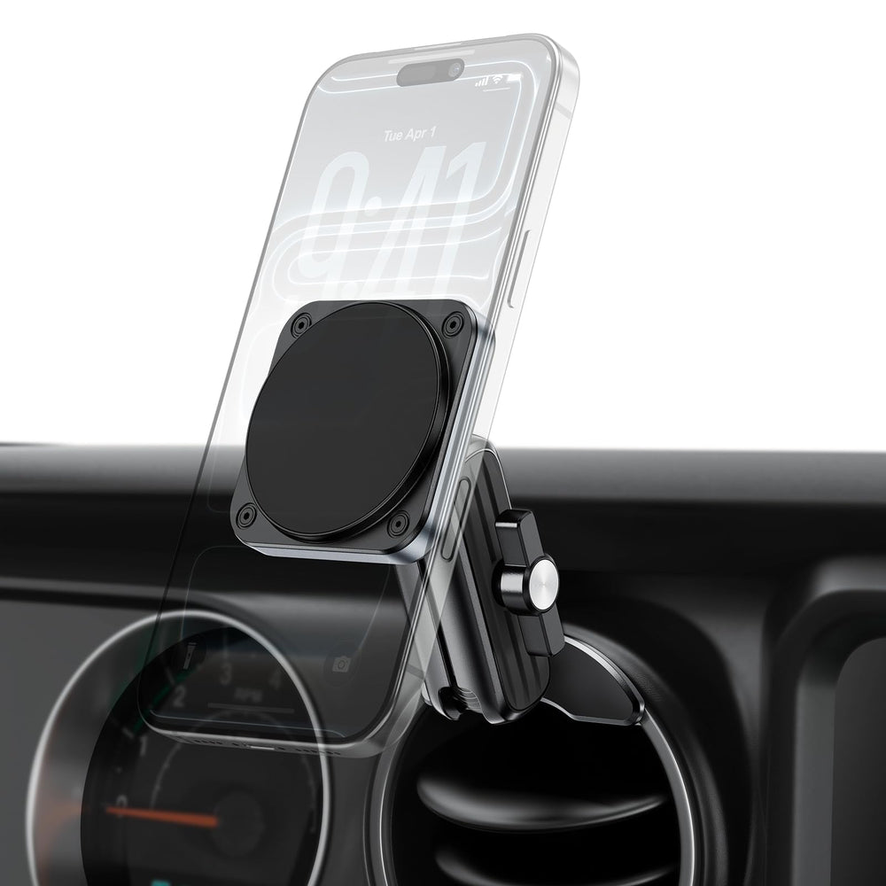 OQTIQ dual-ring N55 magnets provide strong hold on Jeep roads.