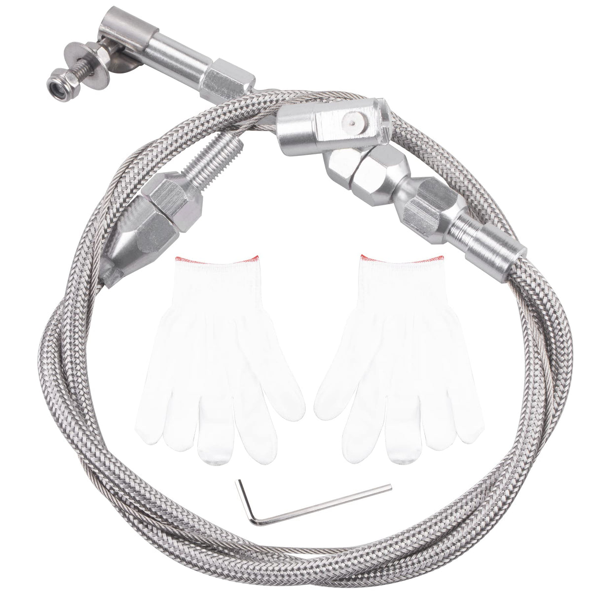 ORAEVY 24-inch throttle cable kit in packaging shows flexible, ready-to-customize design