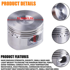 ORAEVY piston rings for 52.4mm bore and tight seal