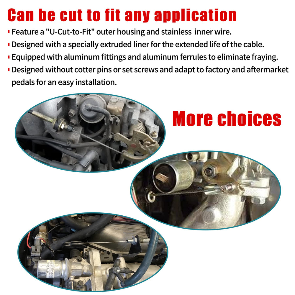 ORAEVY U-cut-to-fit housing image demonstrates adaptable length for pedals