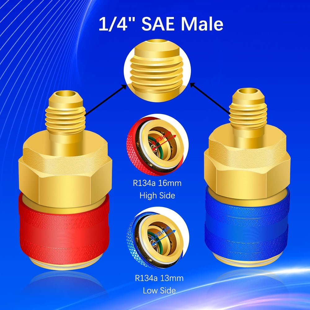 Oralys R134A quick coupler ensures secure high and low connections