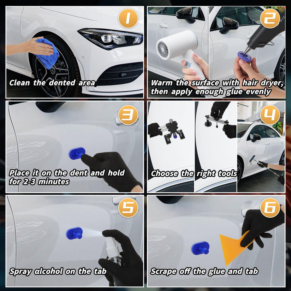 Oranqran 161Pcs durable components for repeated dent removal sessions