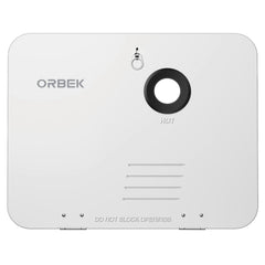 Orbek RV door front view showing a flush-mount design for a clean exterior