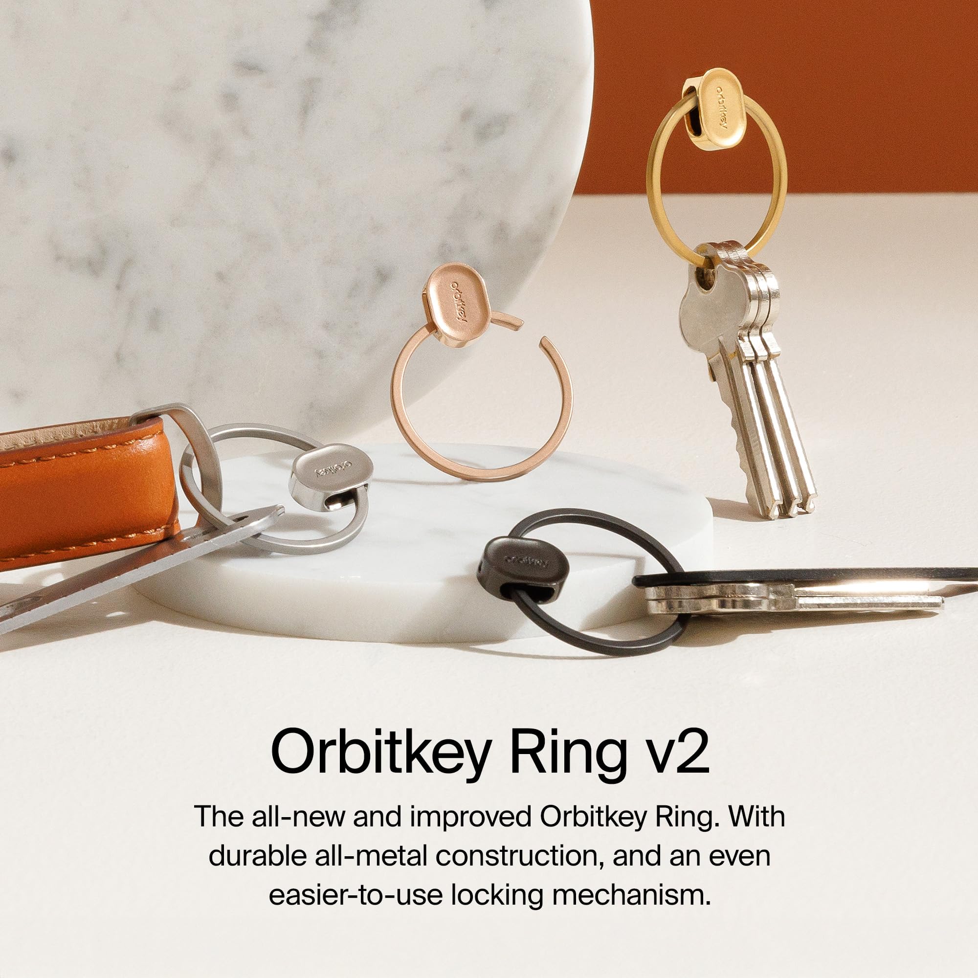 Orbitkey Ring V2 secure locking mechanism keeps keys secure until intentional release.