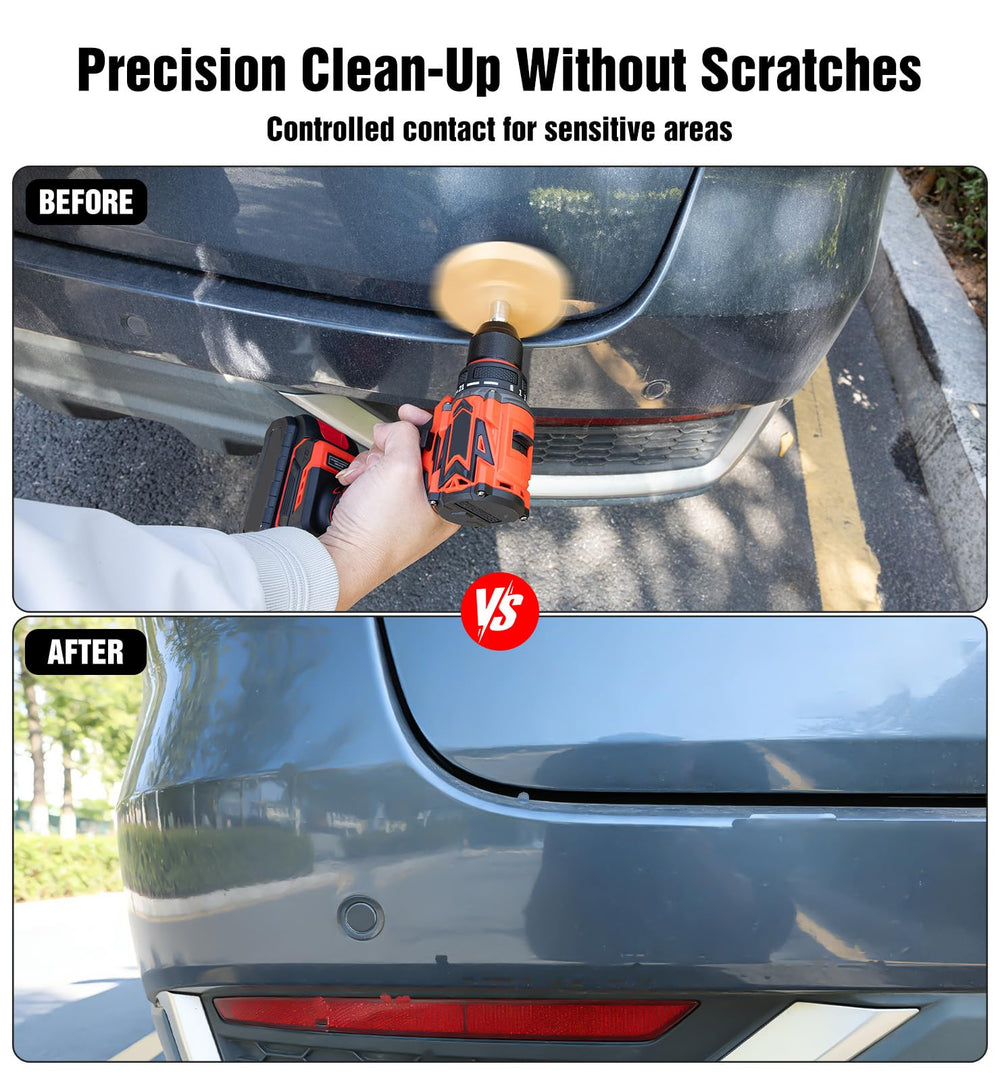 OrbitShell plastic blades gentler for painted trim and badges during decal removal.