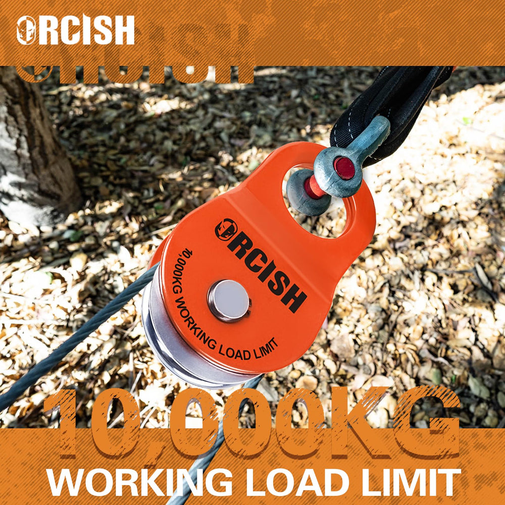 ORCISH 10-Ton Snatch Block anti-corrosion coating protects against the elements