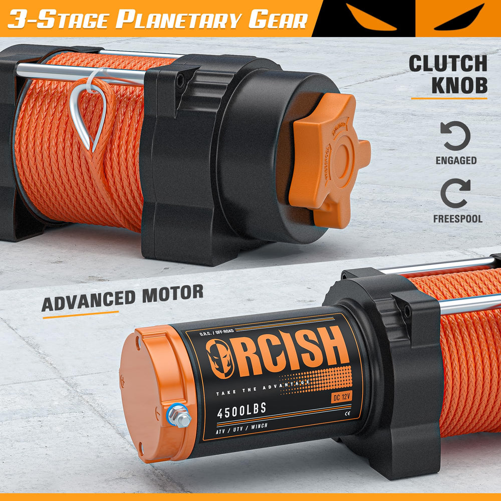 Synthetic rope provides smooth, kink-resistant towing with stronger pull.