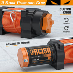 Synthetic rope provides smooth, kink-resistant towing with stronger pull.