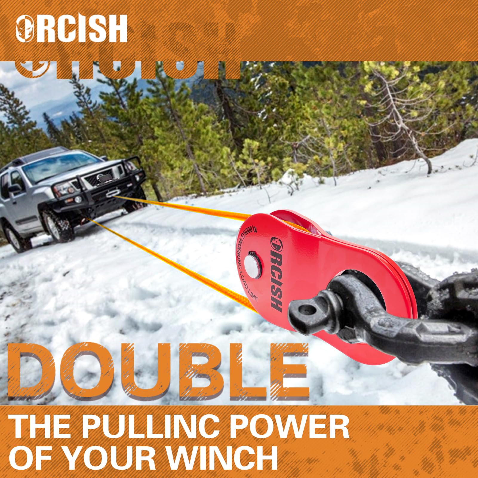ORCISH snatch block showing direction change during a recovery.