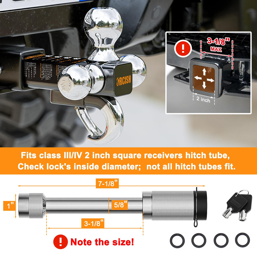 ORCISH two-inch ball fits standard two-inch receivers for everyday hauls