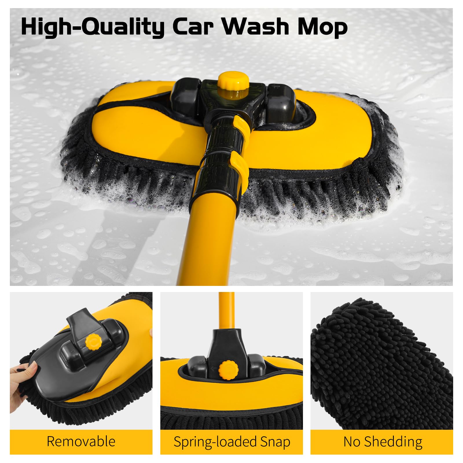 Ordenado detachable brush head stores compactly after use.