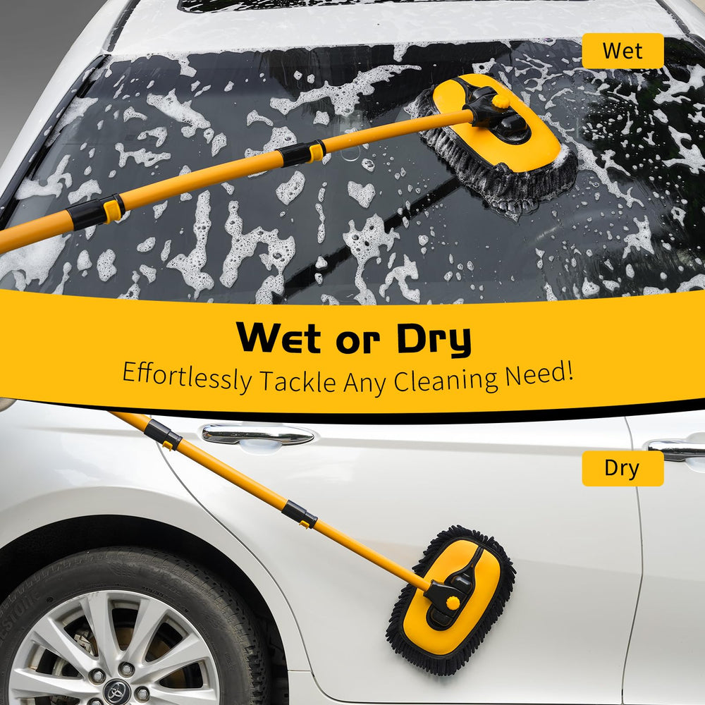 Ordenado rust-proof aluminum pole ensures durable scrubbing.