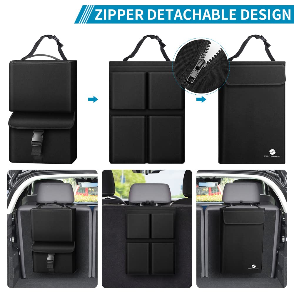 ORIENT FAMULAY detachable seat-back design for flexible car organization.