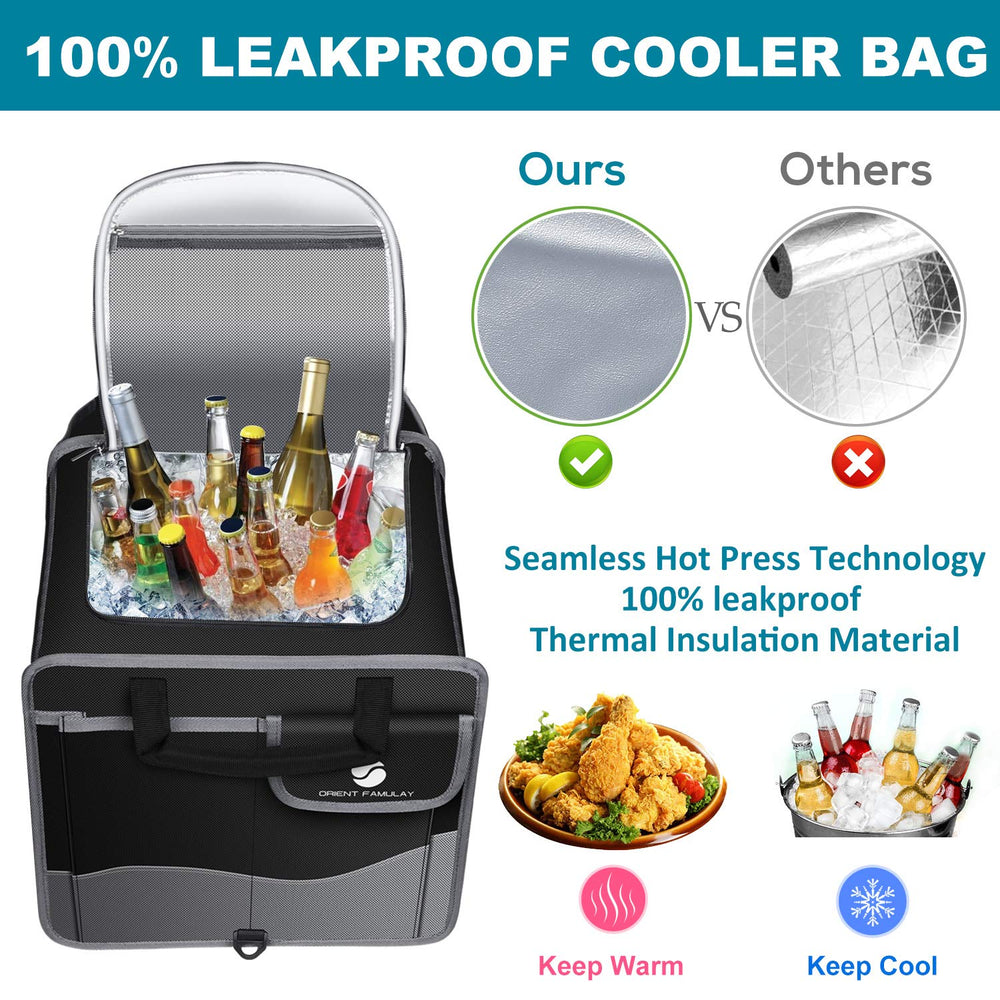 ORIENT FAMULAY trunk organizer mesh pockets for small items and quick access.