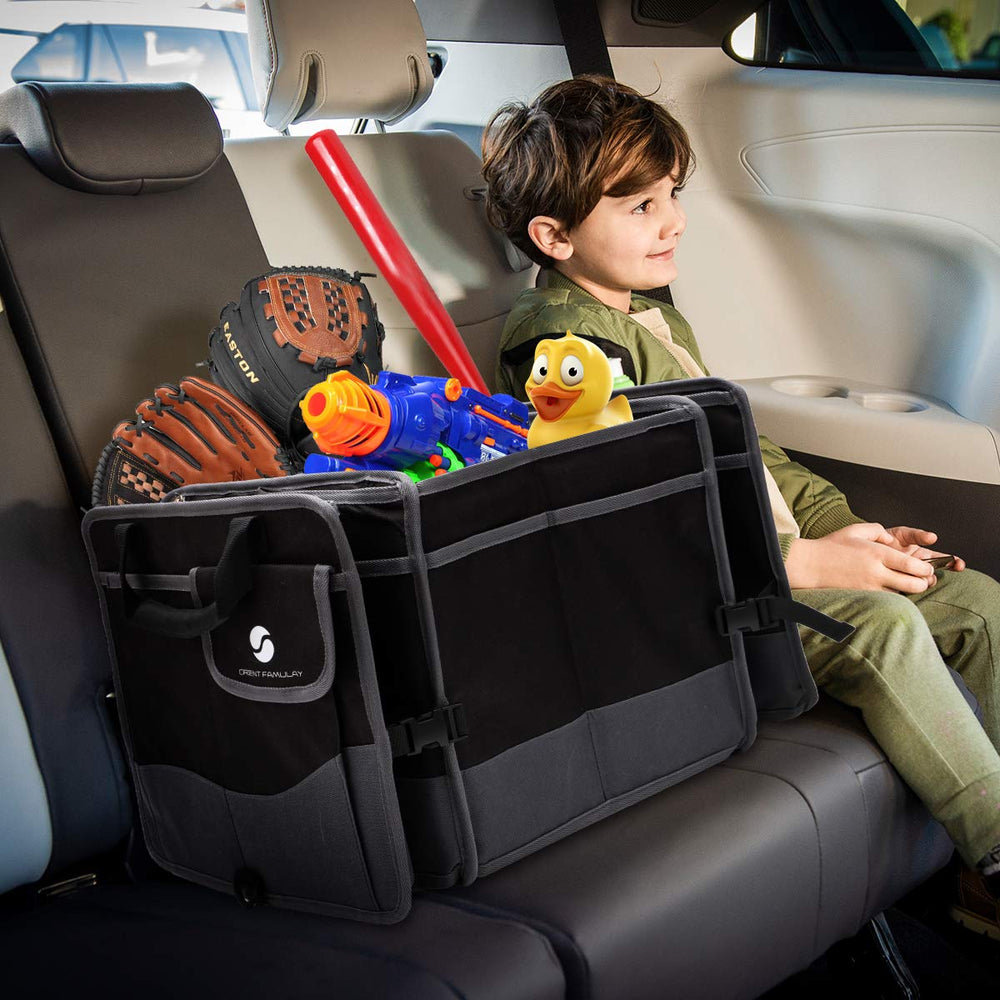 ORIENT FAMULAY trunk organizer two compartments help organize tools and groceries.