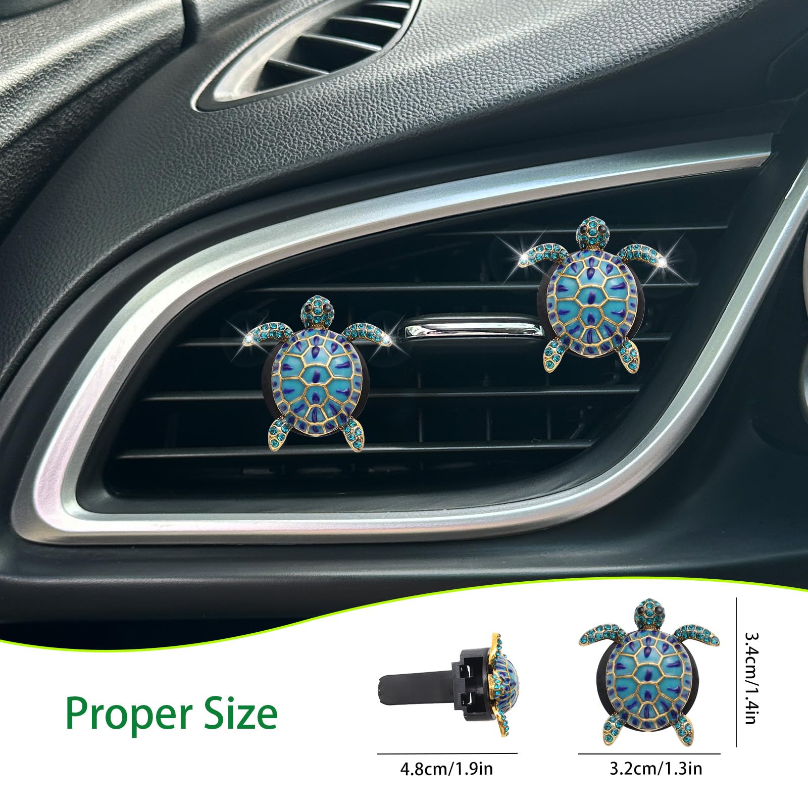 Oriesse sea turtle diffuser outlet for a subtle, fragrance-friendly driving experience