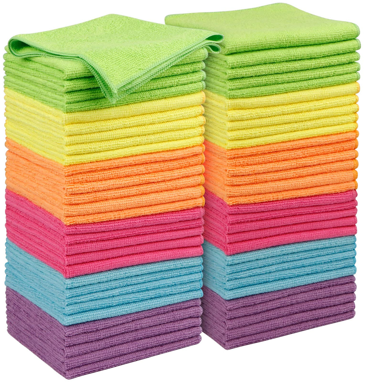 Orighty microfiber cloths pack 60 cleans with a soft touch for versatile surfaces.