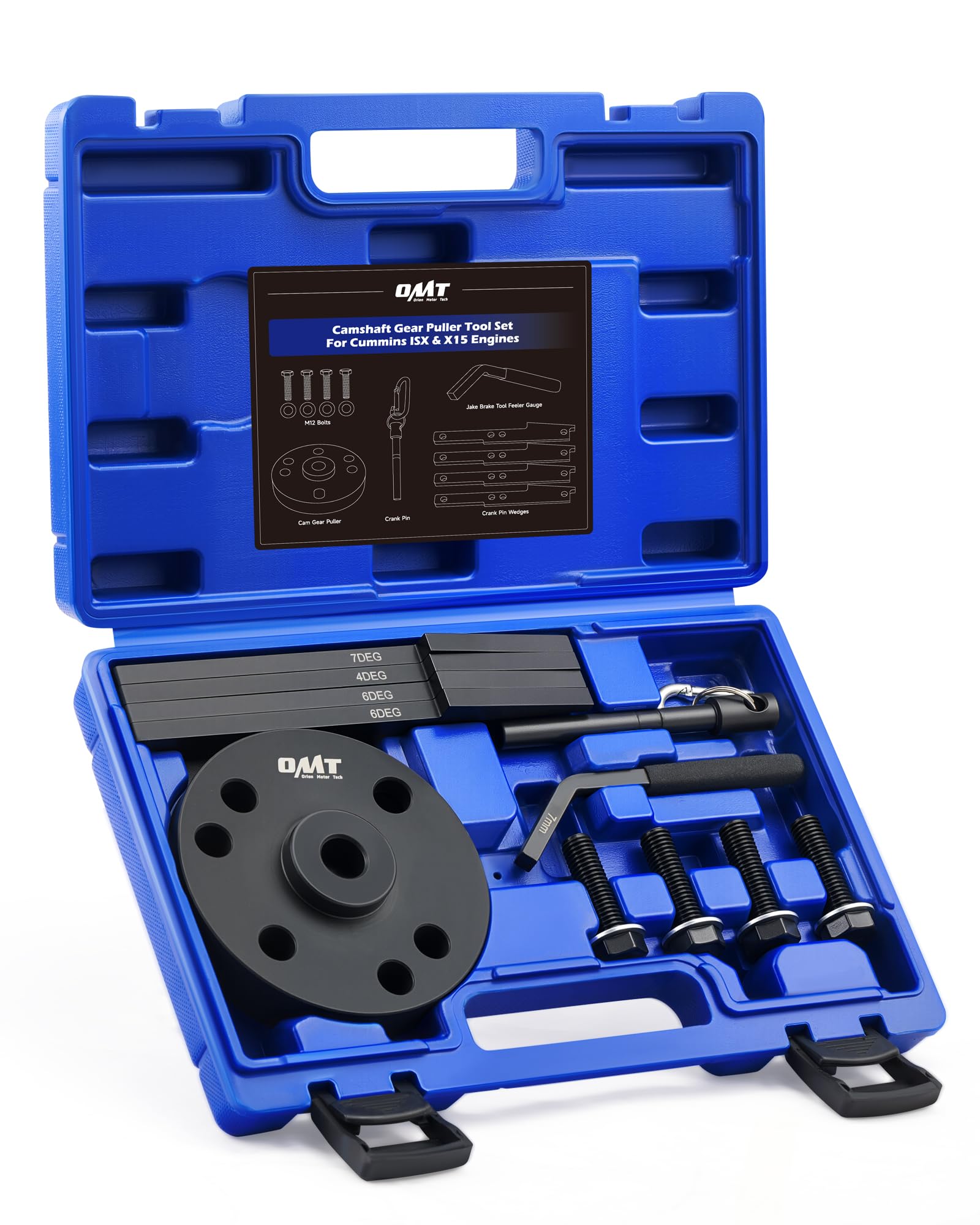 Orion Motor Tech 11pc camshaft timing tool set laid out for precise engine timing