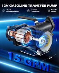 Orion Motor Tech pump delivering 15 gpm flow between tanks