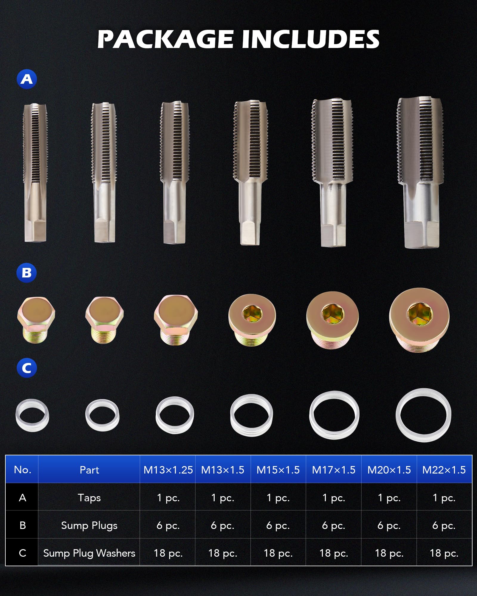 Orion Motor Tech M15 tap ready for rethreading oil pan threads in metal