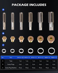 Orion Motor Tech M15 tap ready for rethreading oil pan threads in metal