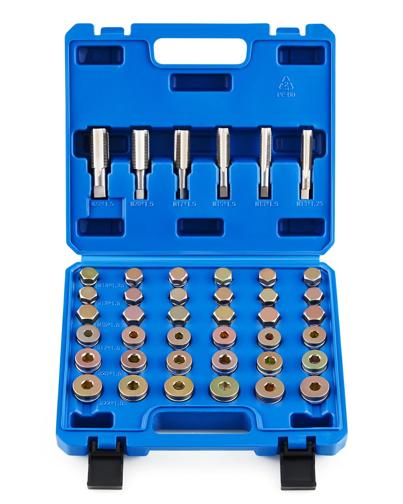 Orion Motor Tech 150pc repair kit with taps and washers for durable thread restoration