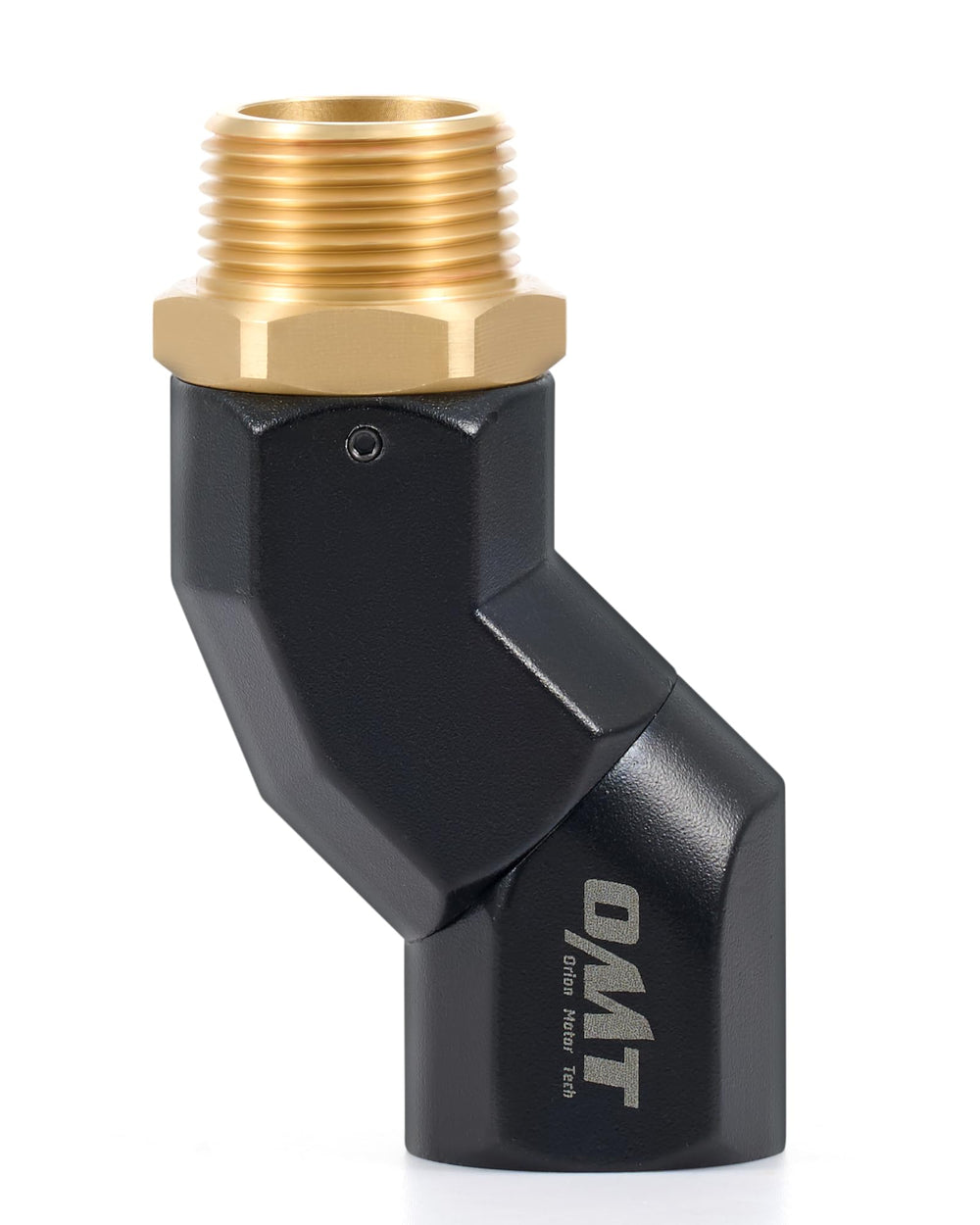 Orion Motor Tech 1-inch NPT swivel shows 360-degree rotation for flexible fueling