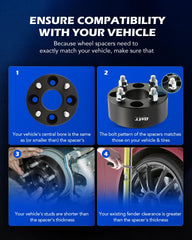 Orion Motor Tech 2-inch wheel spacers mounted for wider stance and stability