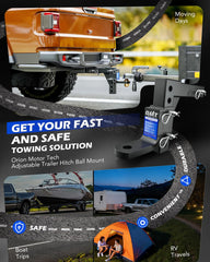 Orion Motor Tech 2-inch receiver hitch mount compatible with standard towing setups