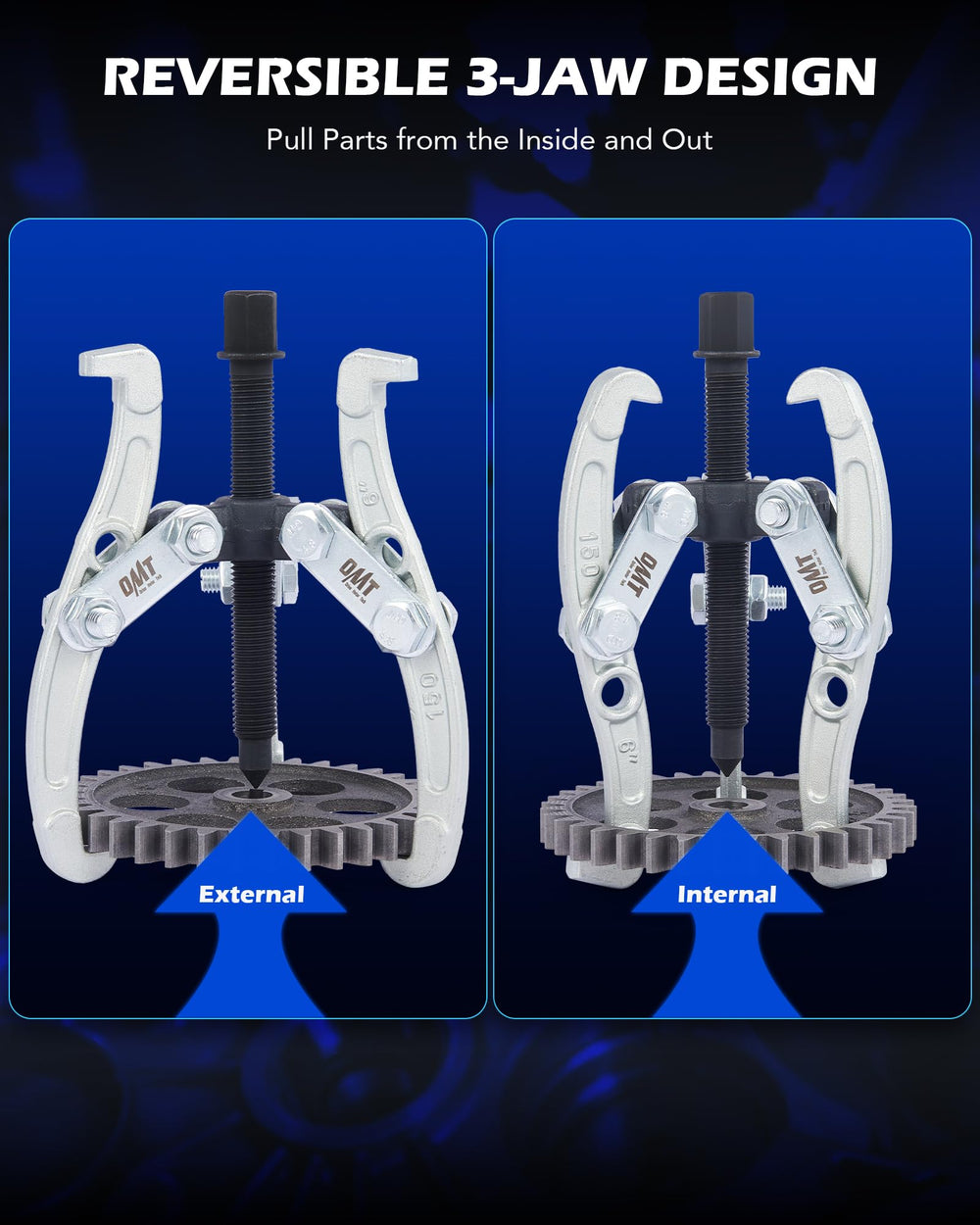 Orion Motor Tech 3-Jaw Puller demonstrates even pulling force to protect components