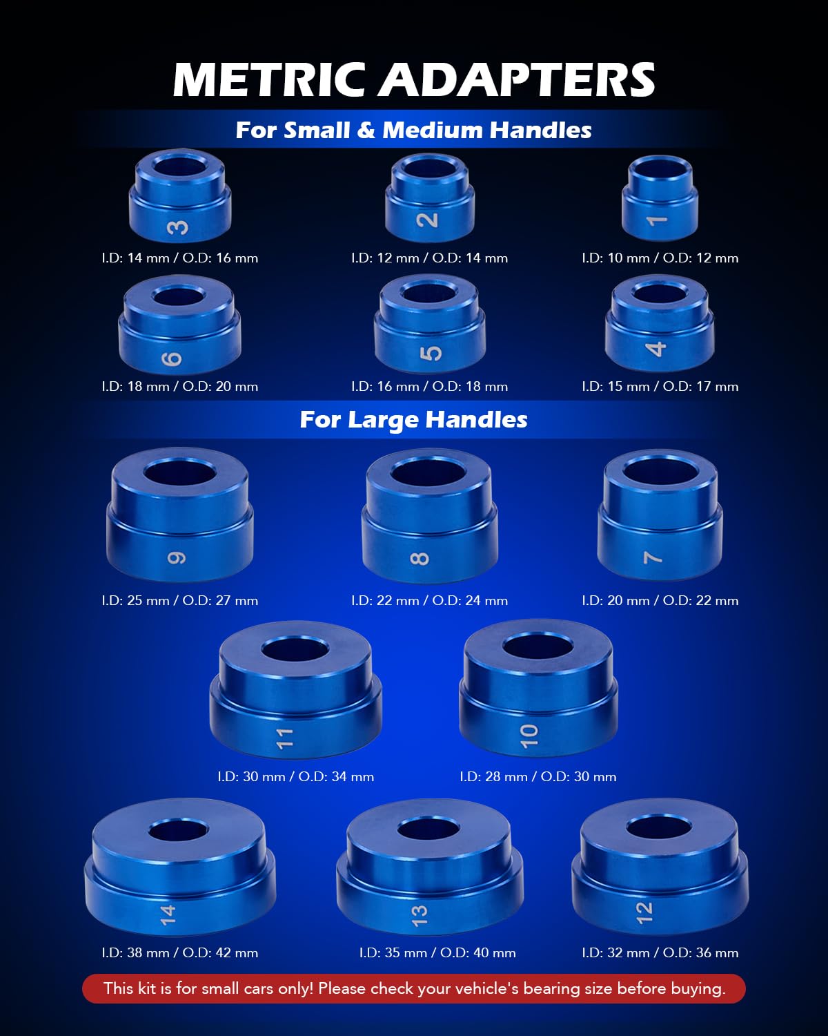 Orion Motor Tech adapters image showing SAE and metric compatibility