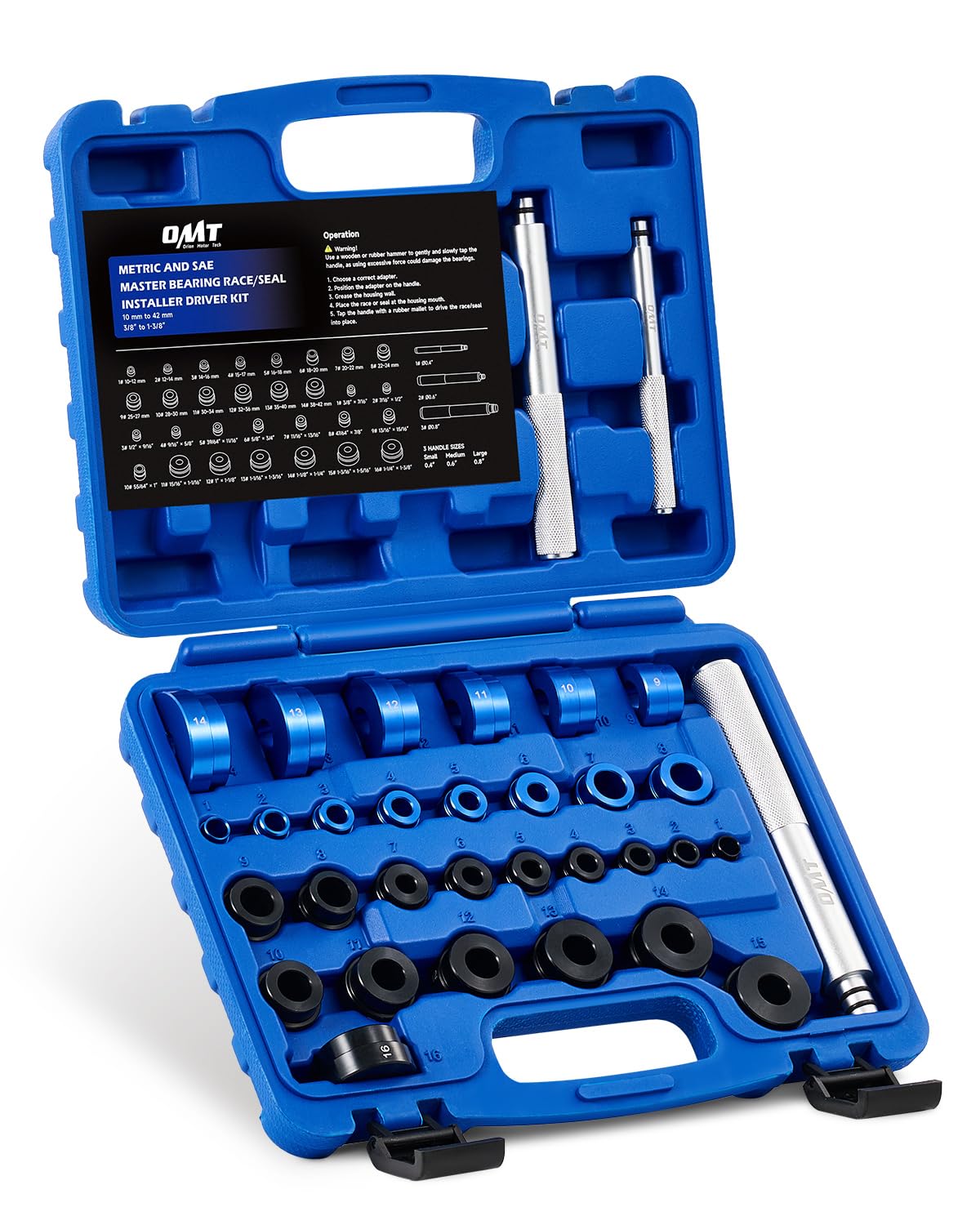 Orion Motor Tech 33pc case image showing organized storage for the bearing press kit