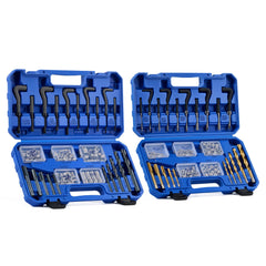 Orion Motor Tech 344pc kit drill bits for quick, clean hole prep.