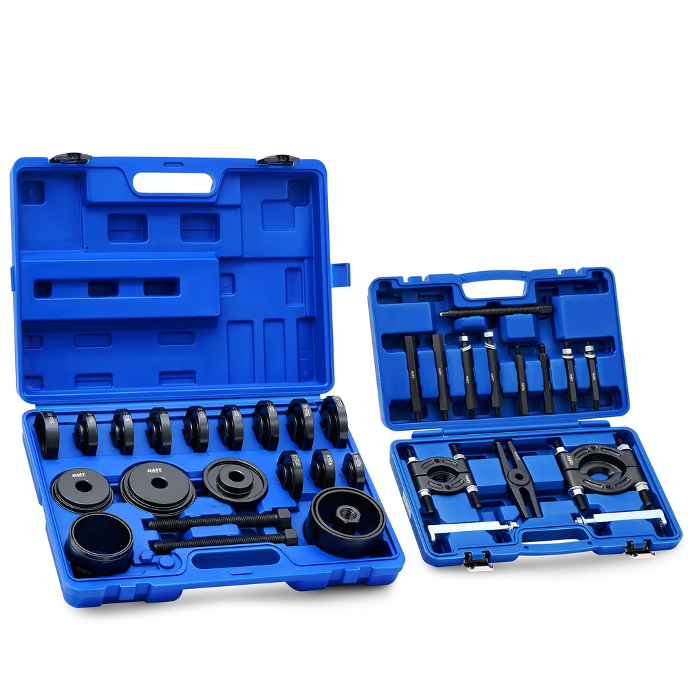 Orion Motor Tech 38pc kit full view ready for front wheel bearing removal