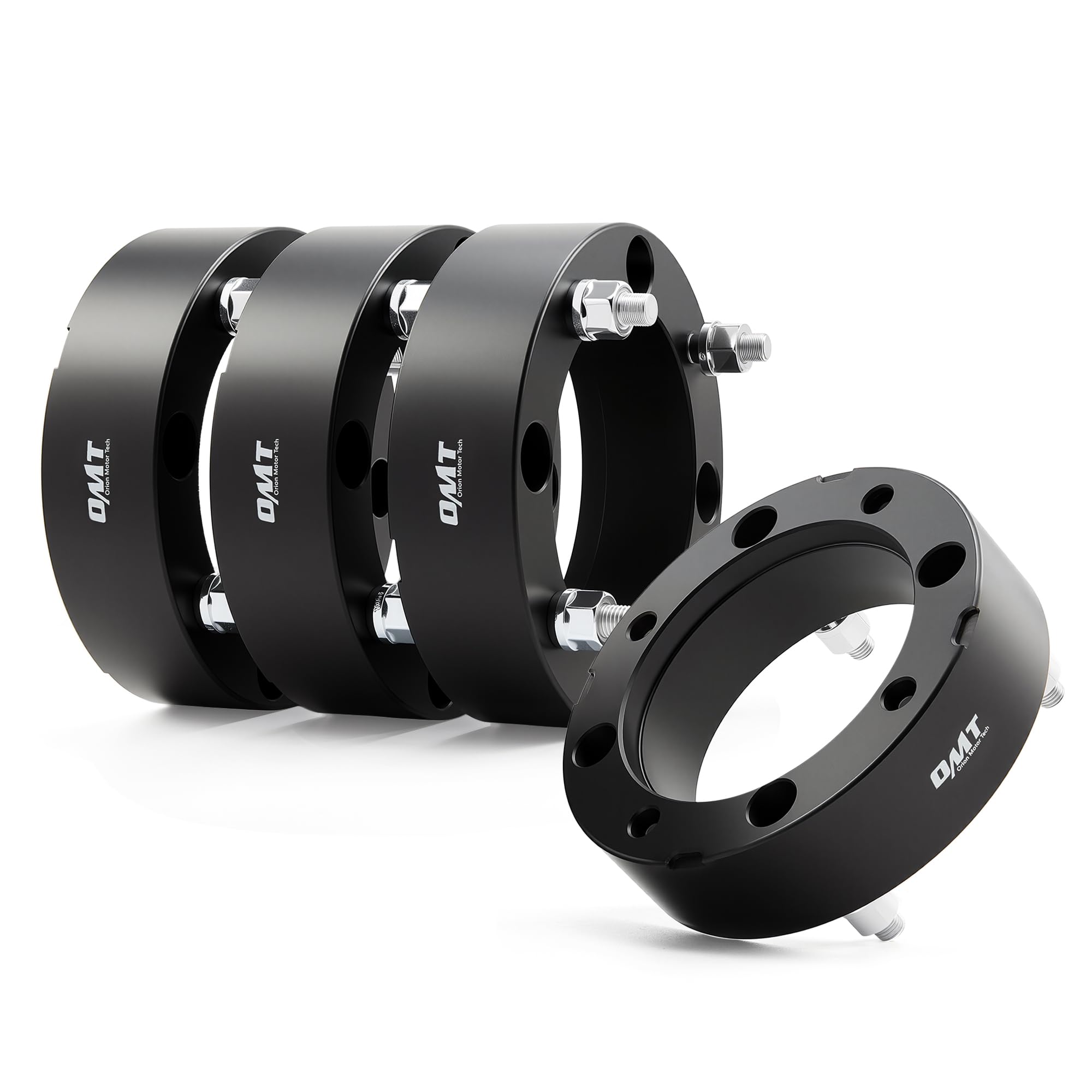 Orion Motor Tech 4x156 ATV wheel spacers assembled for wider axle track and stability.