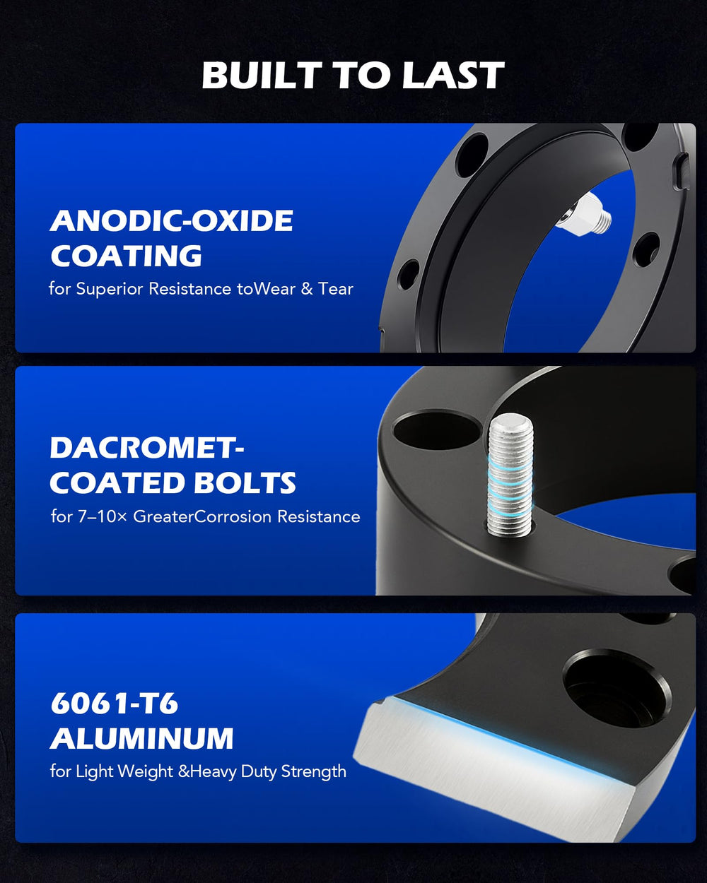 Orion Motor Tech rear-face slot design aids easy removal and longer life.