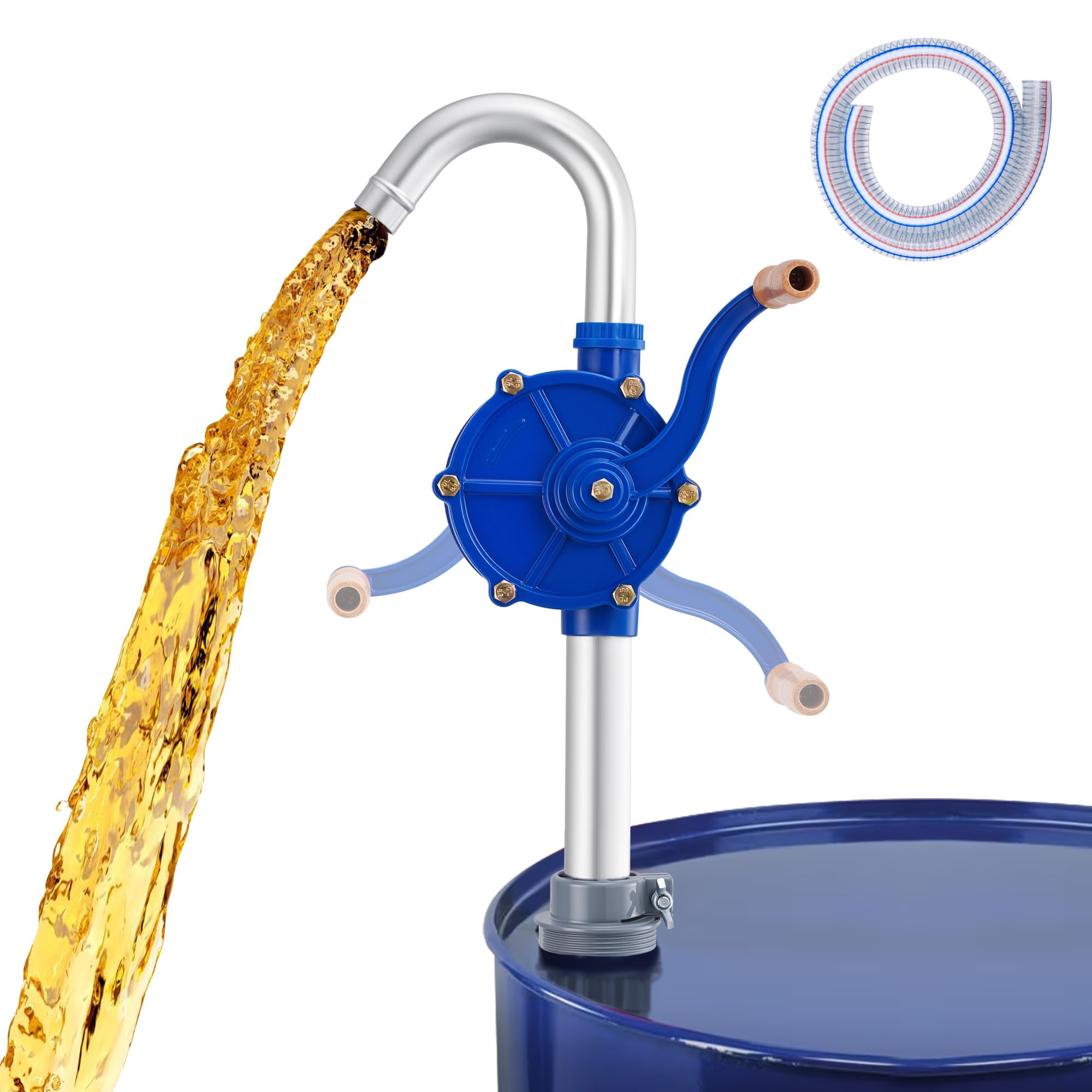 Orion Motor Tech 55-gallon drum pump with hand crank for smooth transfer
