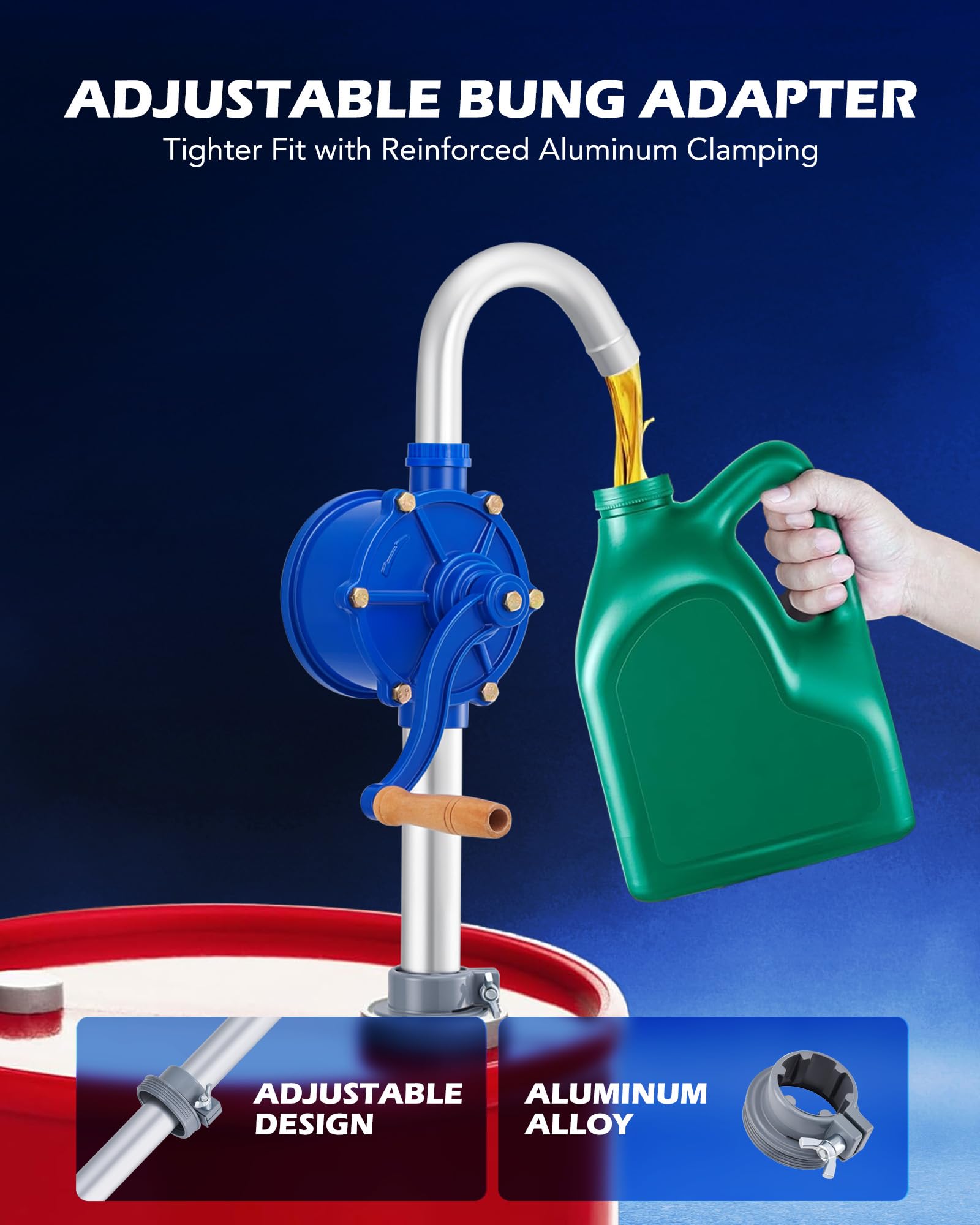 Orion Motor Tech drum pump with telescoping suction tube reach